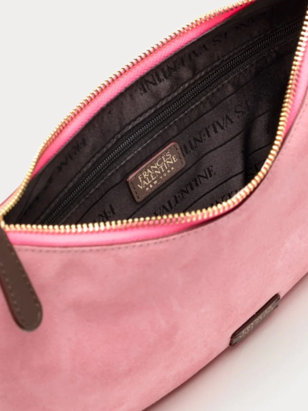 NWT Frances Valentine Starr Hobo Suede Bag in Pink